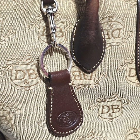 VINTAGE Dooney & Bourke Beige and Dark Brown Tote Large Capacity - Picture 11 of 17